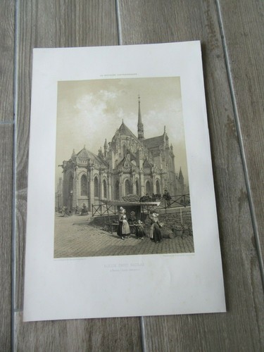 Gravure 1867 eglise saint - 1867,