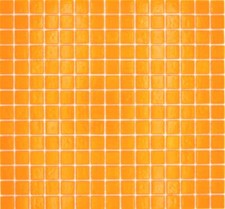 Carrelage En Verre Mosaïque Piscine Orange Papier Collé 200-A92_F | 10 Matrices