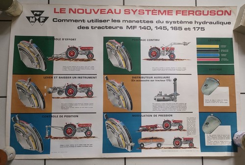 Affiche originale tracteur - tracteur, mf