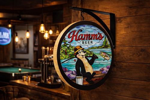 Hamms beer double - beer, sided