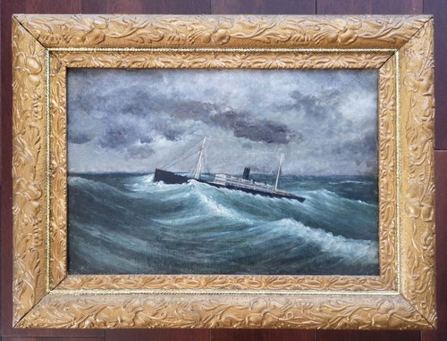 Marine datée 1909 le - marine,  le