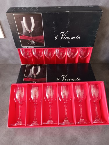 Lot verres en cristal - de,