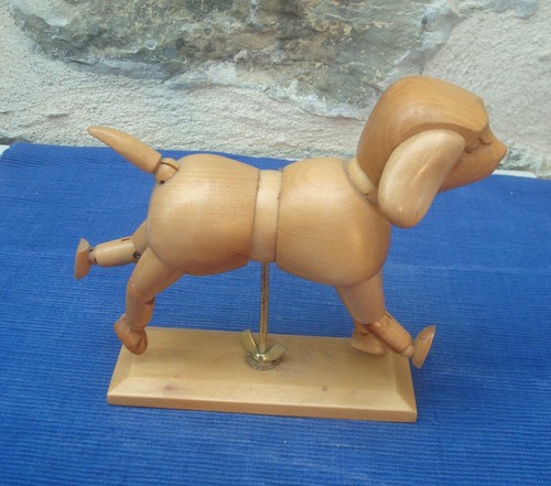 V74 chien manequin bois - v74,