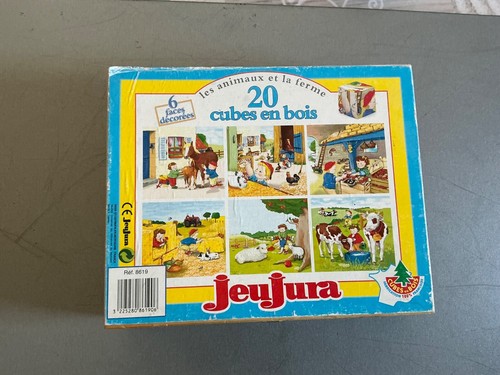 Jeu cube bois vintage - en,