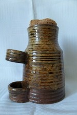 POT A  EPICES / CONDIMENTS en grés pyrité de LA BORNE signé BODIN