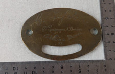 Rare ancienne plaque de cantine militaire, C. Lafontaine, artillerie de Marine