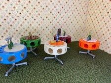 1:12 Miniature Rotobar Space Age Coffee Table Bar Curver Replica