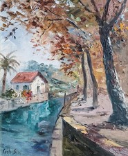 tableau peinture huile sur toile ancien