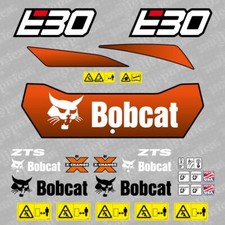 Bobcat E30 - Mini (Compact) Excavator Aftermarket Decal Sticker Aufkleber Set