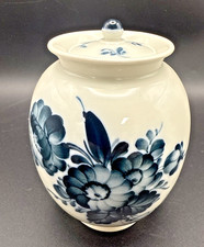 Rare Royal Copenhagen Blue Flower Bouquet 4" Porcelain Covered Sugar Bowl 4725