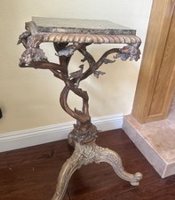 Maitland Smith Italian Organic Branch and Bird Pedestal Table Excellent Cond