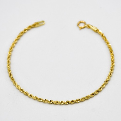 Bracelet jaune 18 - bracelet, or