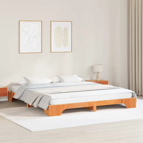 Cadre lit pin massif - pin,