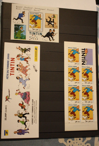 Tintin lot journée timbre - ,