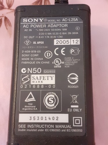 Chargeur alimentation sony - chargeur, ac