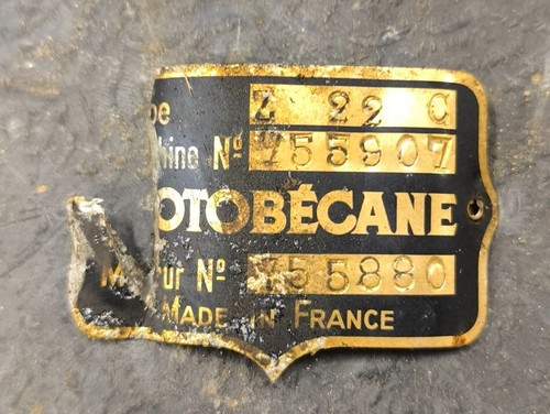 Plaque motobecane z22c 175 - #,