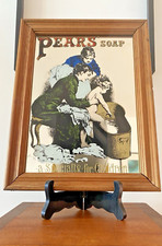 Vintage "Pears Soap" Advertising Mirror - Antique Screen Print