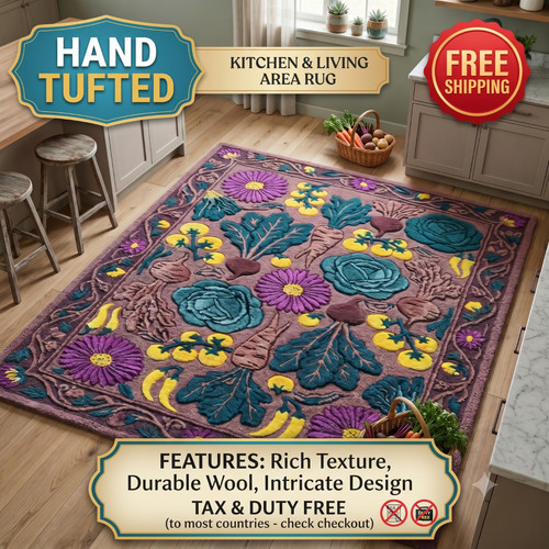 Tapis laine touffeté à - laine,