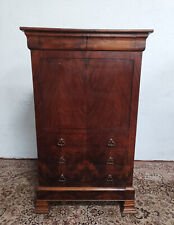 Secrétaire Louis Philippe en chêne et ronce de noyer