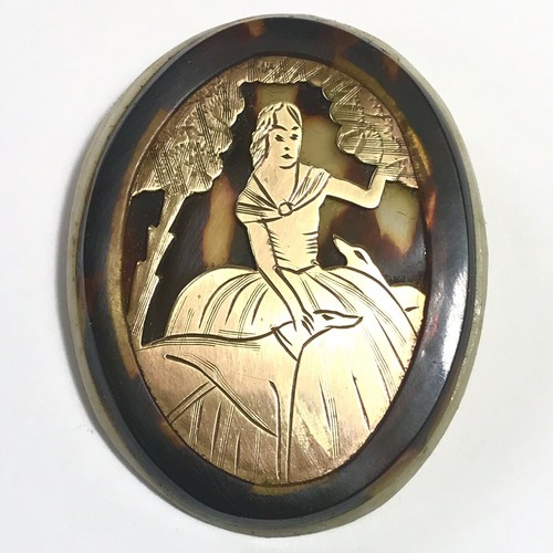 Superbe broche art deco femme - ,