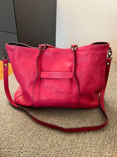 Longchamp fuchsia leather - longchamp,