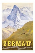 AFFICHE POSTER  Zermatt Mont Cervin