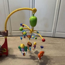 Pre-owned Kids Musical Crib Mobile Yellow/Green with Animal Toys