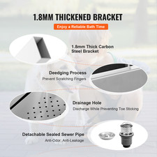 VEVOR Baignoire Toilettage Chien Animaux De Compagnie 127 Cm Électrique Réglable