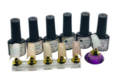 Lot de 6 Vernis Ongle Gel Semi Permanent UV Couleur Printemps Eté Manucure 7,5ml