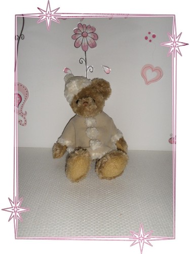 Peluche ours beige - -, poncho