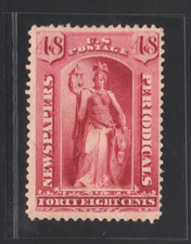 PR85 48c Carmine MH F/VF Sound 1885 SPP ABN American Bank Note Newspaper Stamp