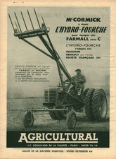 Publicité ancienne Mc Cormick tracteur matériel agricole 1955 issue de magazine