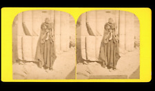 Egypt, Nubian woman carrying her child, ca.1875, stereo print d&#039;epoch