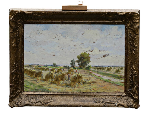 Huile sur carton signé oldra - signé,
