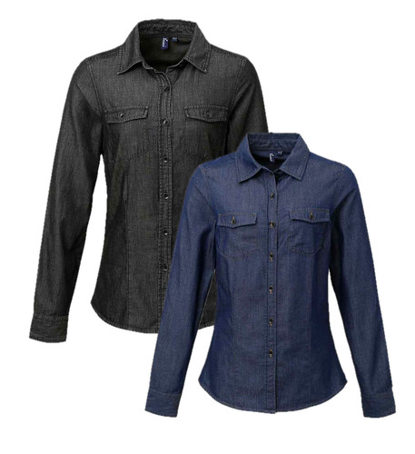 Chemise jean manches - chemise,