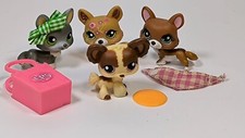 LITTLEST PETSHOP LPS LOT Chien CORGI 897 1851 367 Chien Butterfly 385 - Lot #16