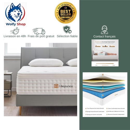 Matelas 90x190 ressorts - 90x190,