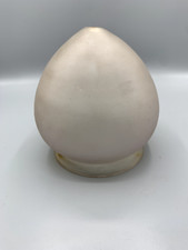 Antique Frosted Glass Globe - Water Drop Shape, Shell, Egg - Vintage Shade »