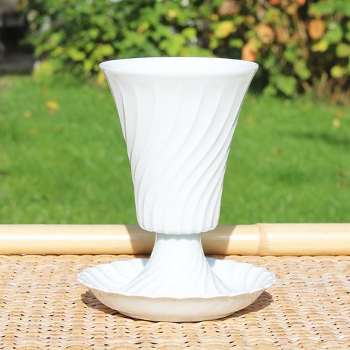Mazagran blanc avec soucoupe