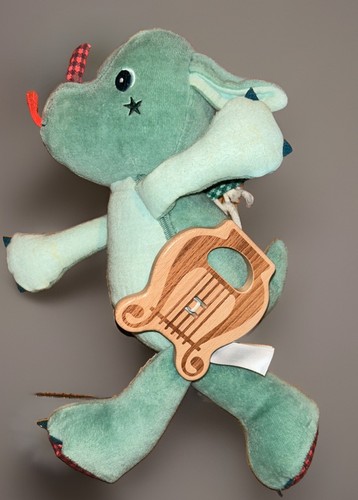 Doudou peluche musicale dragon - peluche,