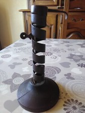 ANCIEN BOUGEOIR NORMAND QUEUE DE COCHON RAT DE CAVE . 18eme ,19eme.