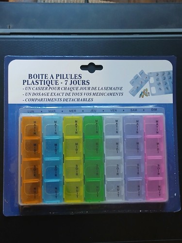 Pilulier semainier couleur - pilulier,
