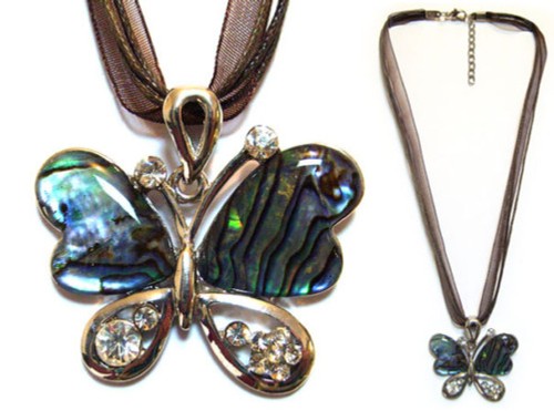 Collier pendentif nacre et - collier, en