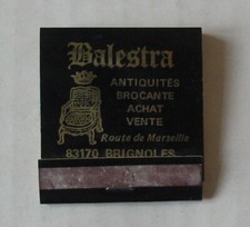 BALESTRA ANTIQUITE BROCANTE  ANCIENNE POCHETTE PUBLICITAIRE ALLUMETTES  