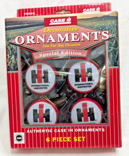 Vintage Case International Harvester 6 Piece Ornament Set #8005
