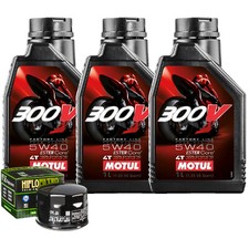 Set Entretien Huile Motul 300V 5W40 + Filtre Pour Aprilia 850 Mana ABS 2007>2016