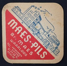 Antique MAES PILS ANTWERP beer beer beer beer mug coaster 1