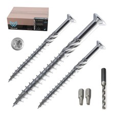 WALCUR Vis Terrasse 5x60 mm Acier inoxydable A2 Autoperceuse 1000 pcs Torx Bois