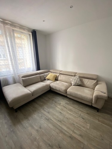 Canapé angle beige - d'angle,