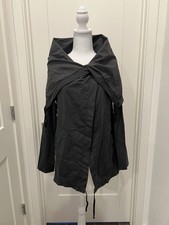 Porto San Francisco Womens Black Poncho Style Jacket One Button Sz 1/ S NWOT